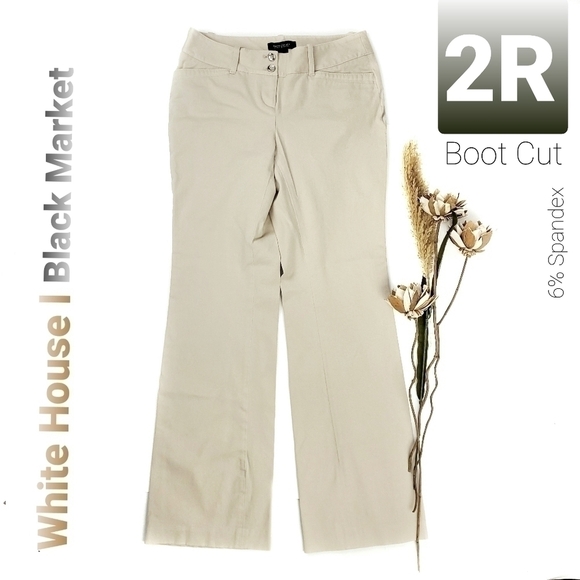 White House Black Market Denim - New WHBM Cream Boot Cut Jeggings  2R